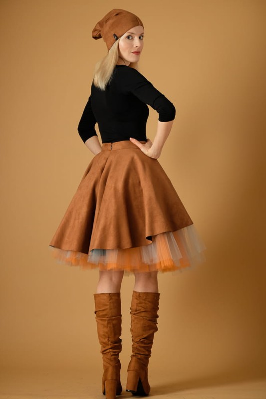 Spódnica wzburzona herbaciana