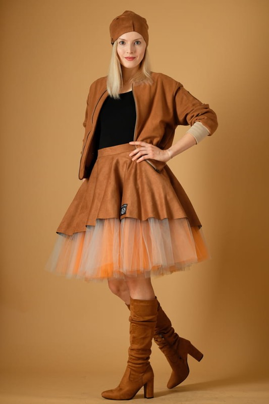 Spódnica wzburzona herbaciana