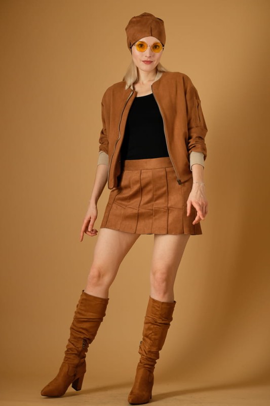 Spódnica Karmelowa Mini