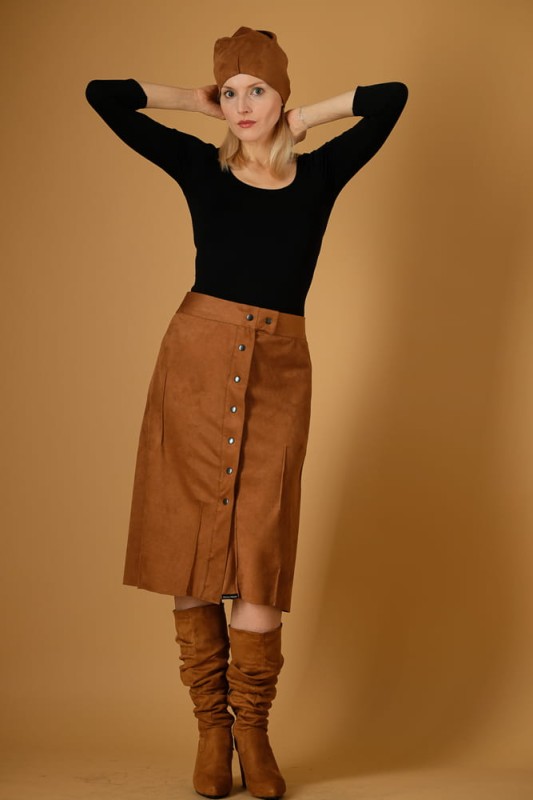 Spódnica Karmelowa Midi