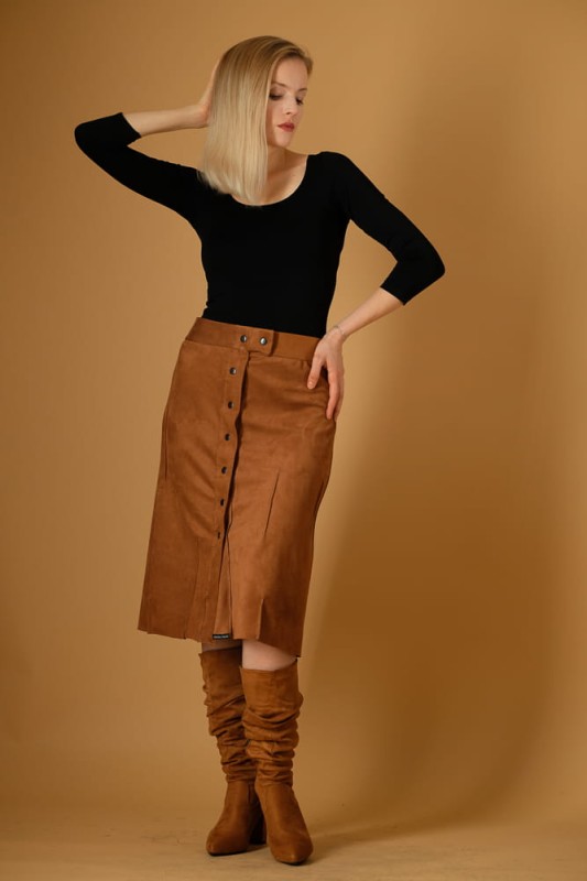 Spódnica Karmelowa Midi