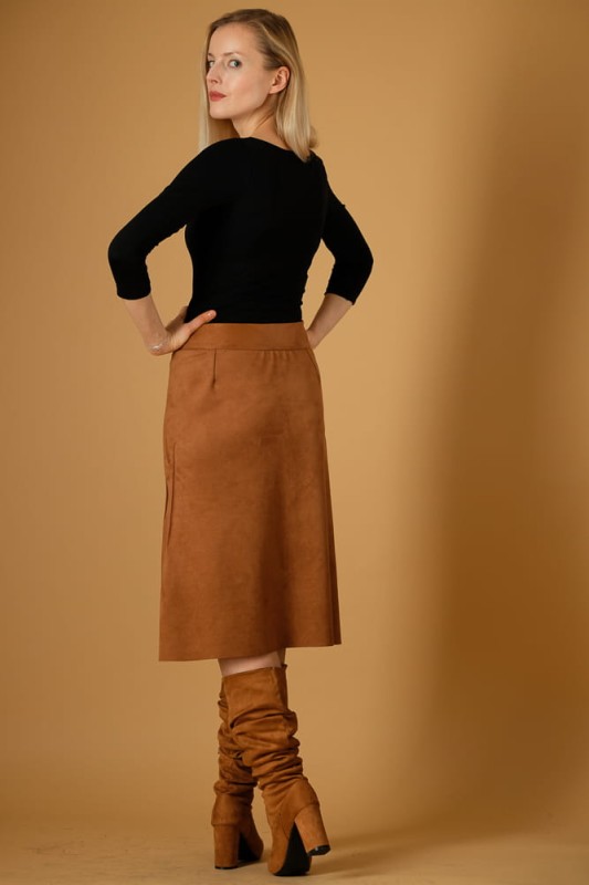 Spódnica Karmelowa Midi