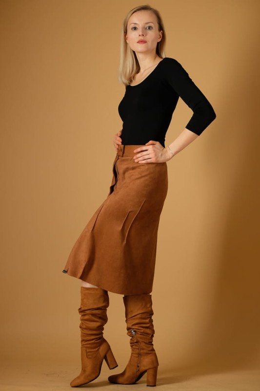 Spódnica Karmelowa Midi