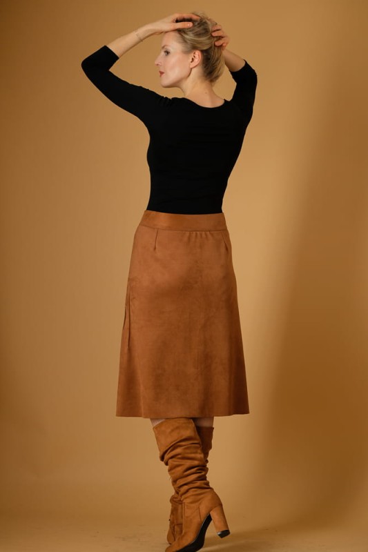 Spódnica Karmelowa Midi