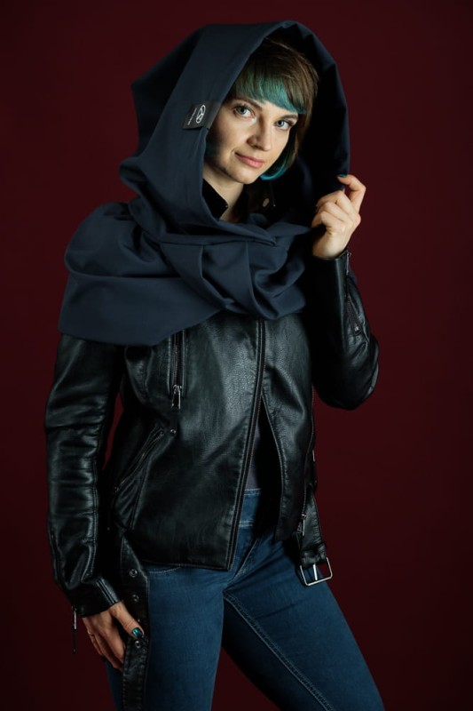 Szalokaptur od deszczu w kolorze niebieskim od Hultaja Polskiego