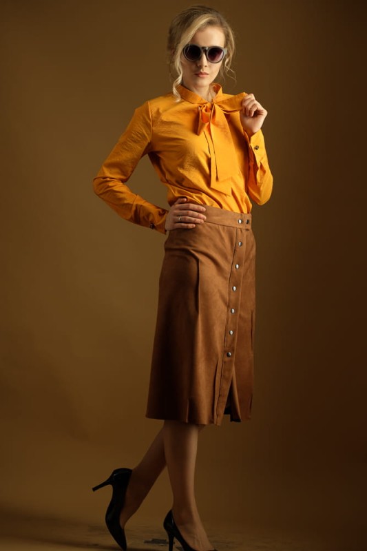 Spódnica Karmelowa Midi