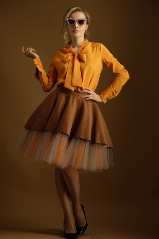 Spódnica wzburzona herbaciana