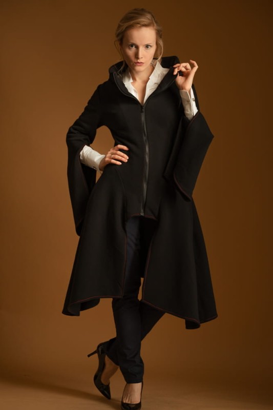 Płaszcz damski Wichrun czarny