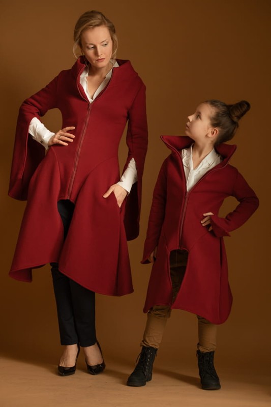 Płaszcz dziewczęcy Wichrun bordo