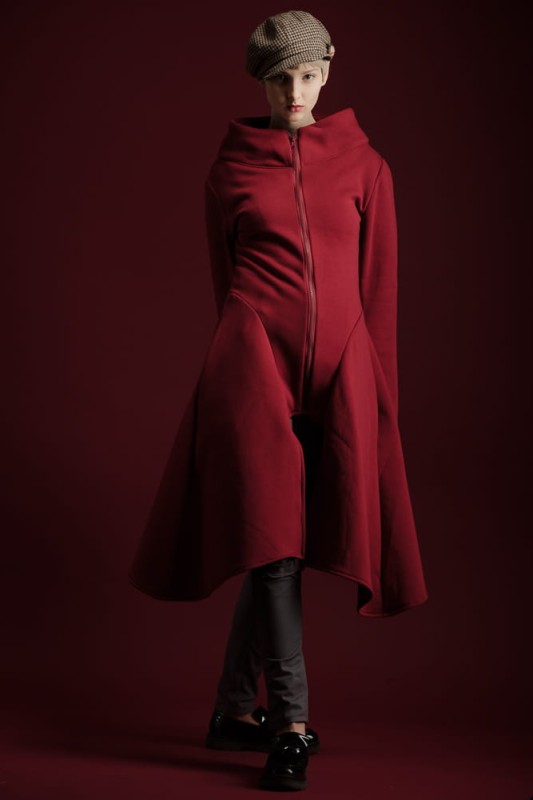 Płaszcz Wichrun bordo Komplet Mama/Córka