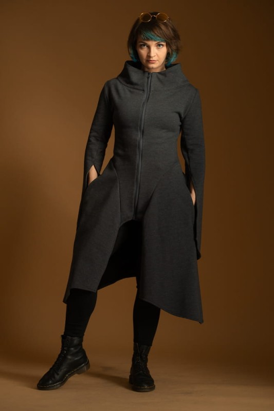 Płaszcz Wichrun grafit Komplet Mama/Córka