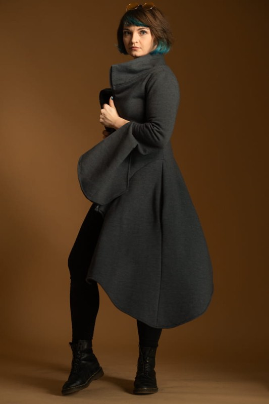 Płaszcz Wichrun grafit Komplet Mama/Córka