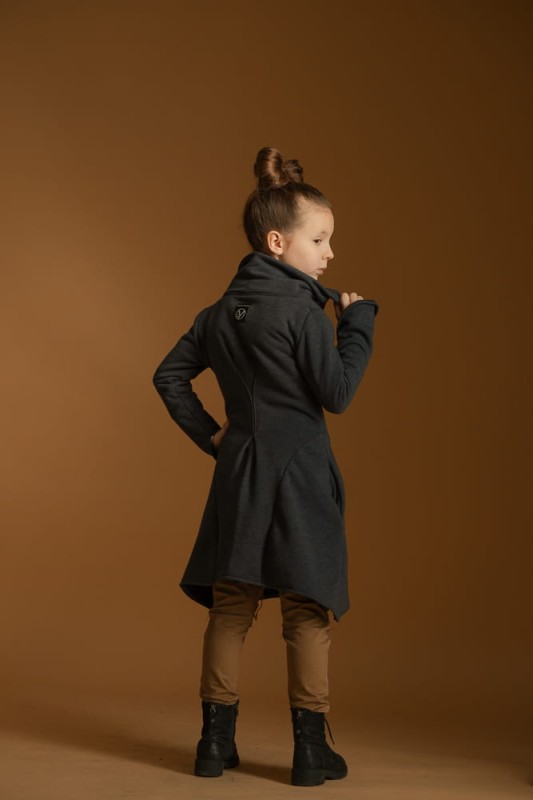 Płaszcz Wichrun grafit Komplet Mama/Córka