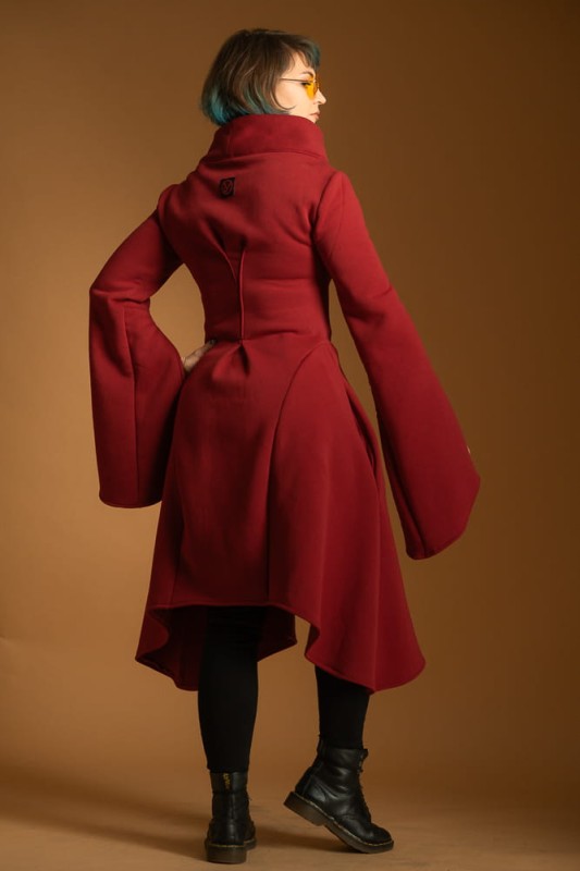 Płaszcz Wichrun bordo Komplet Mama/Córka