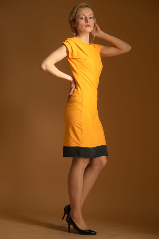 Sukienka mandarynkowa komplet