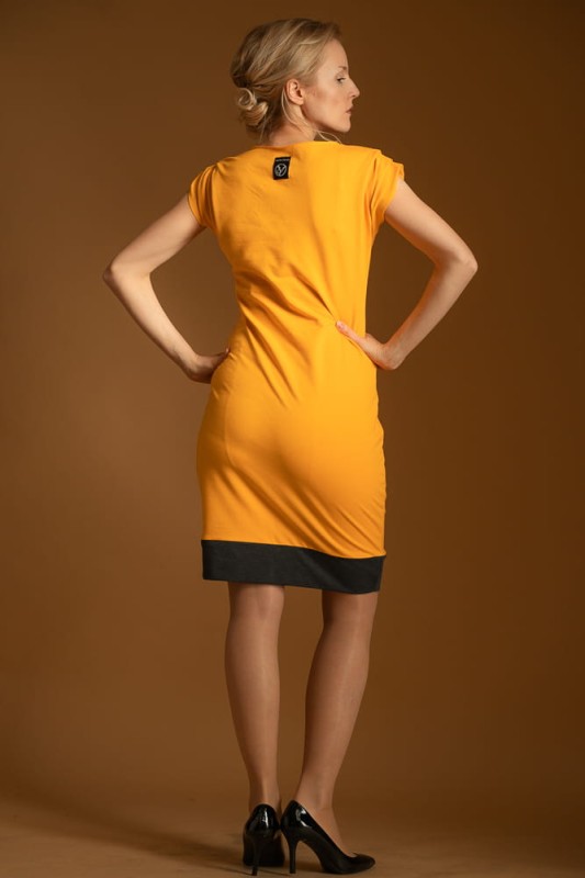 Sukienka mandarynkowa komplet