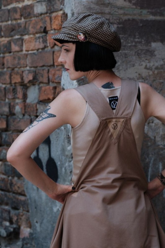 Brązowy Kombinezon Damski z szelkami