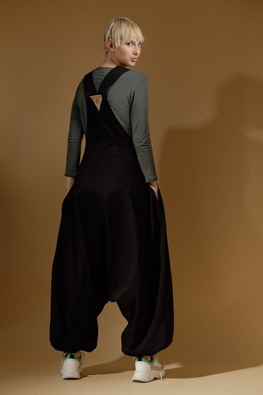 Ogrodniczki Czarne Damskie onesize