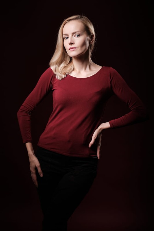 Bluzka Bardzo Bordo
