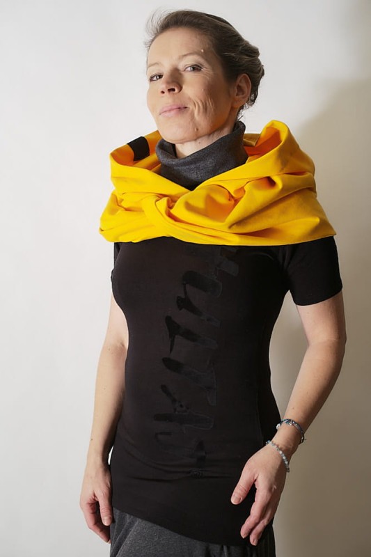 Kaptur mandarynkowy lekki z golfem