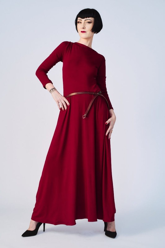 Sukienka Vivienne Bordowa