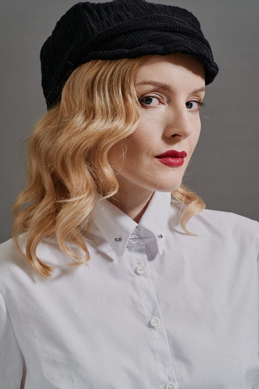 Biała wytworna koszula damska szyta ręcznie w Polsce