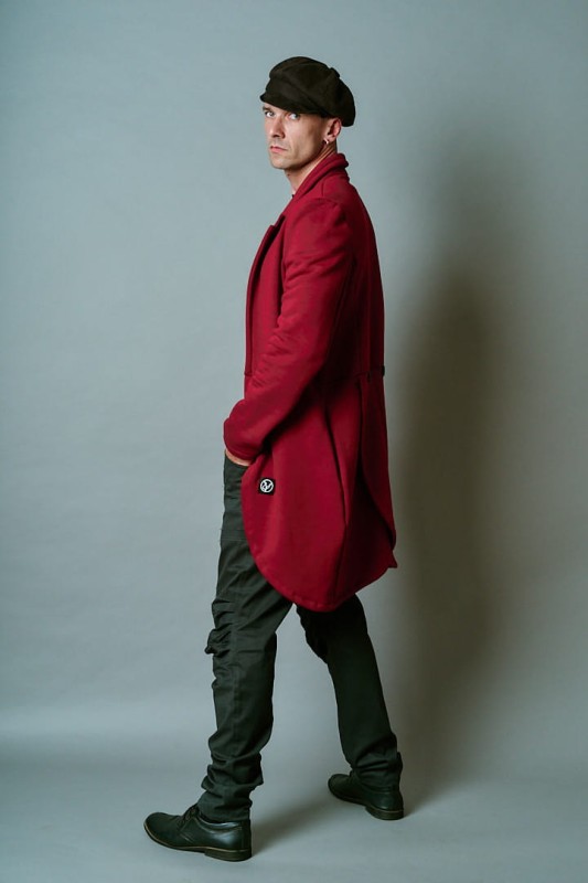 Płaszcz Revolter męski bordowyv