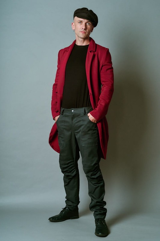 Płaszcz Revolter męski bordowy