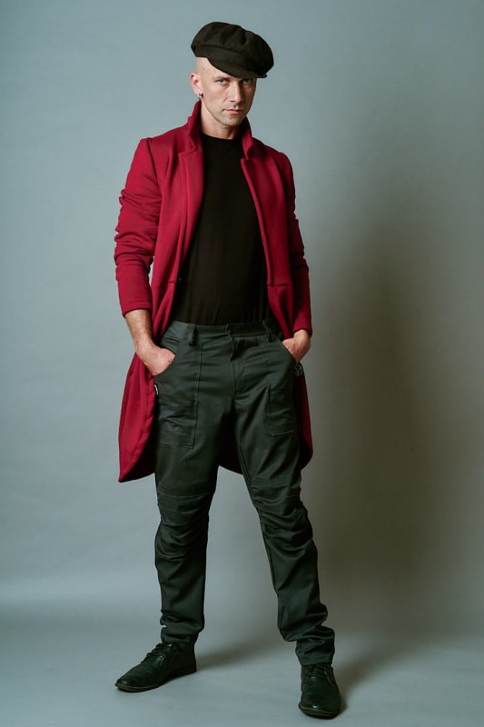 Płaszcz Revolter męski bordowy