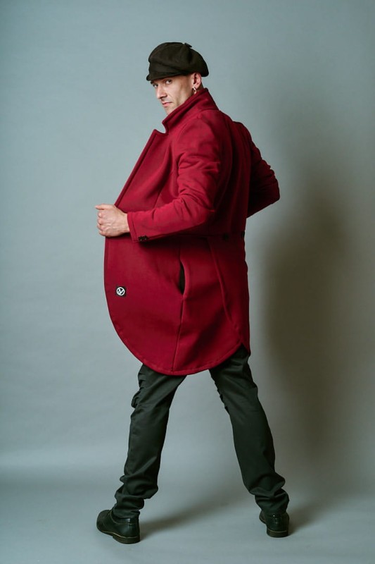 Płaszcz Revolter męski bordowy