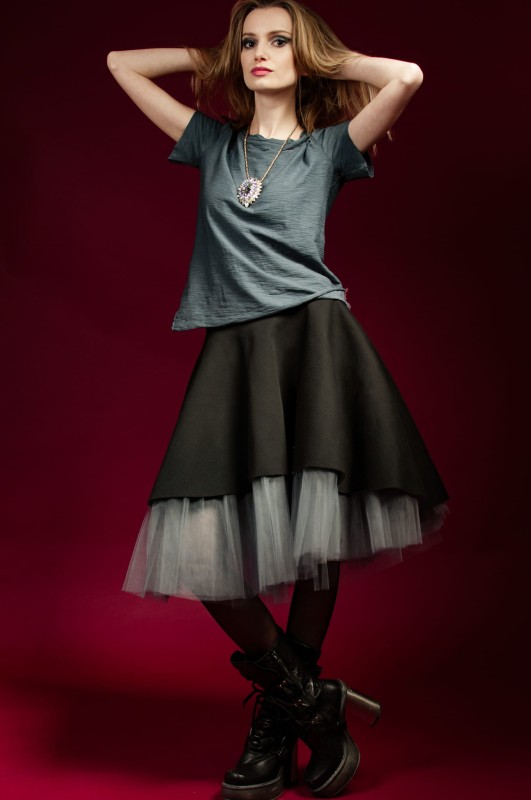 Spódnica wzburzona NEO Czarna