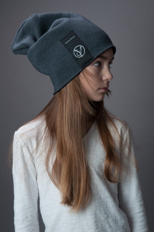 Czapka Hultajka ciepłoszara ciemna