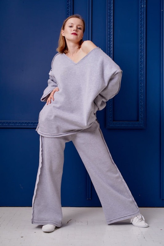 Hultaj Polski – szerokie spodnie dresowe damskie Sztosy ręcznie szyte w Polsce