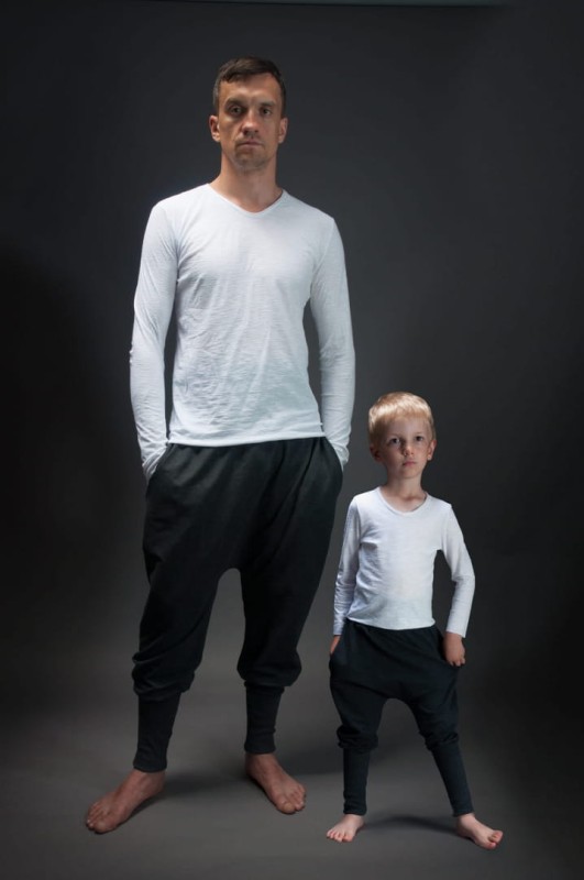 Spodnie Wąskie Ciemnoszare Komplet