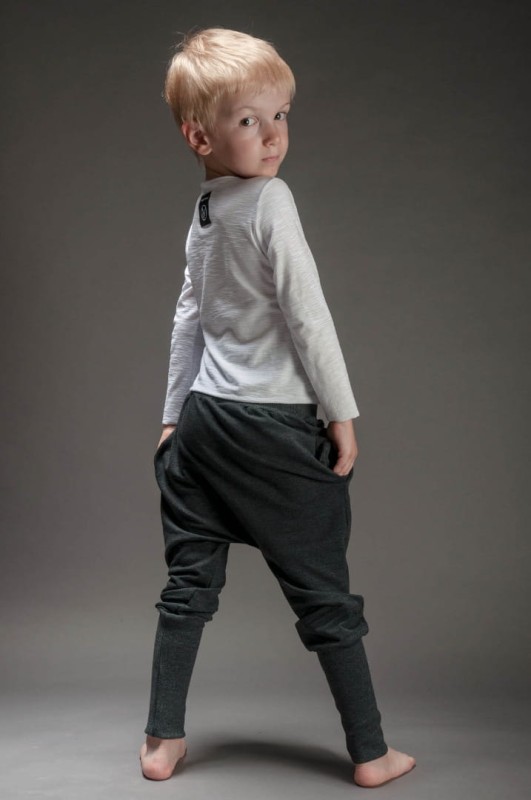 Spodnie Wąskie Ciemnoszare