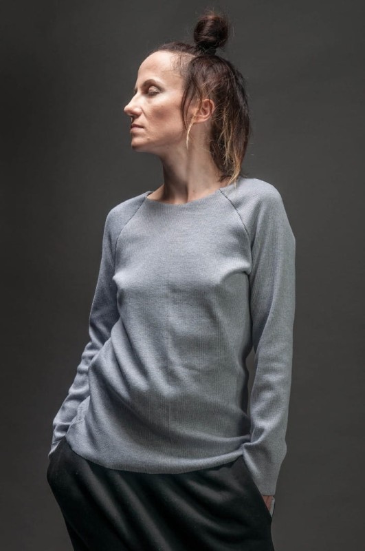 Bluzka jasnoszara damska