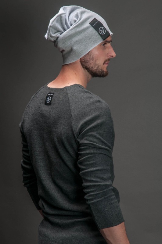 Czapka Beanie męska szara