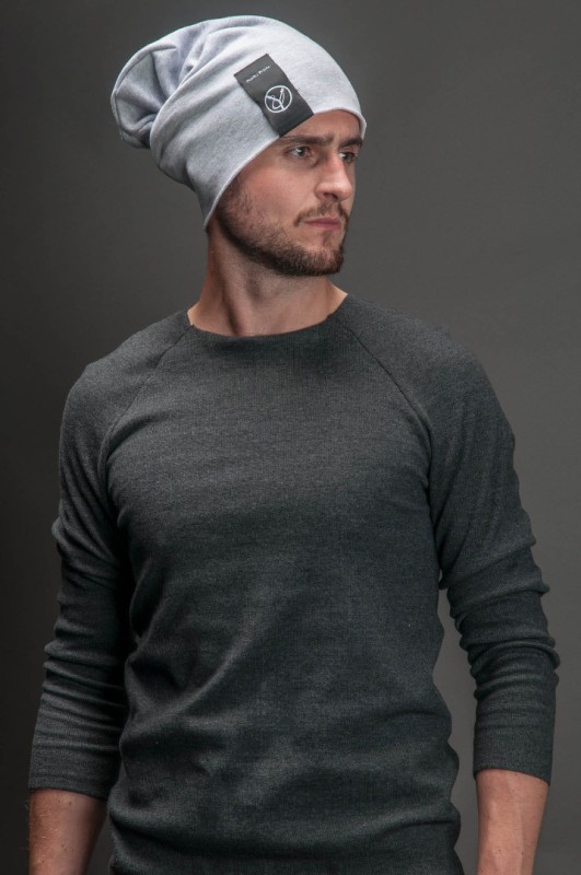 Hultajka Beanie męska w kolorze szarym