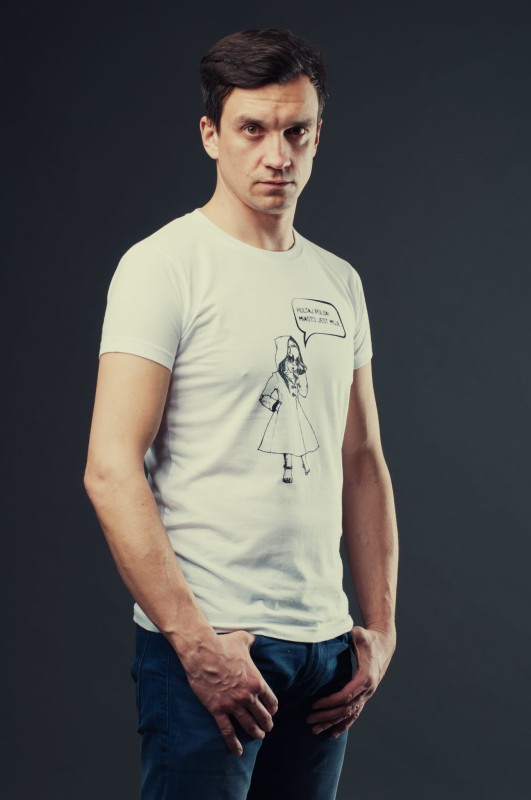 T-shirt MIASTO JEST MOJE męski biały
