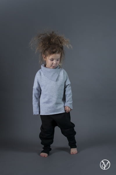 Bluza szara z kołnierzem