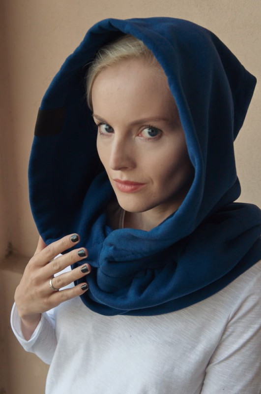 Damski Kaptur w kolorze niebieskim