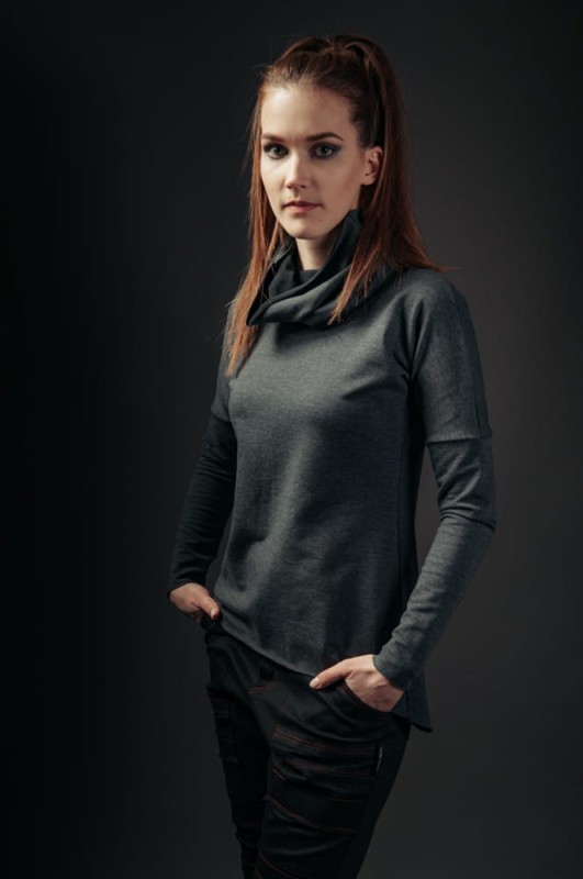 Bluza jaskółkowa ciemnoszara