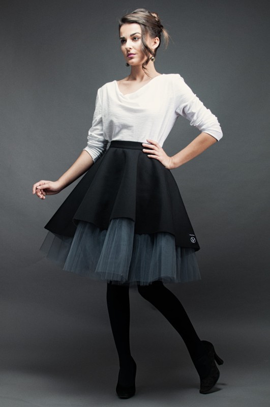 Spódnica wzburzona NEO Czarna