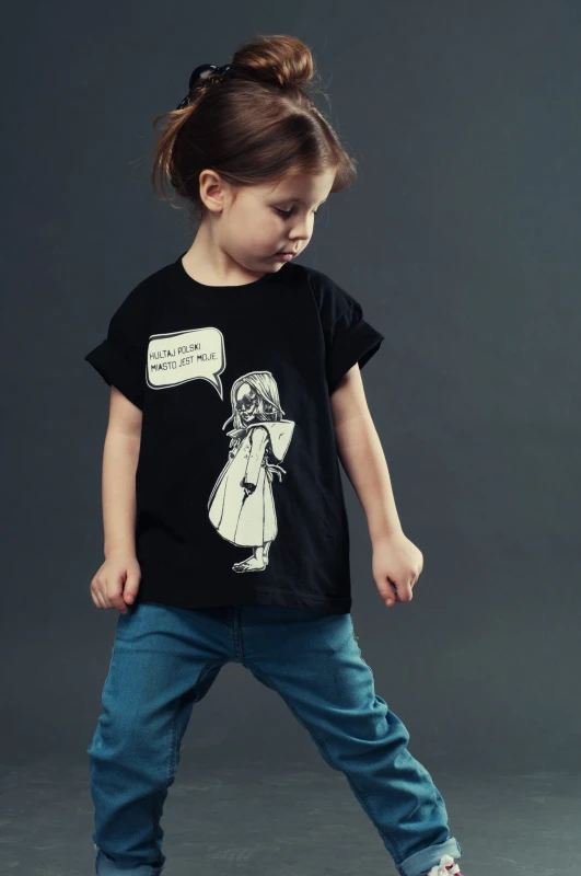 T-shirt MIASTO JEST MOJE dziecięcy czarny