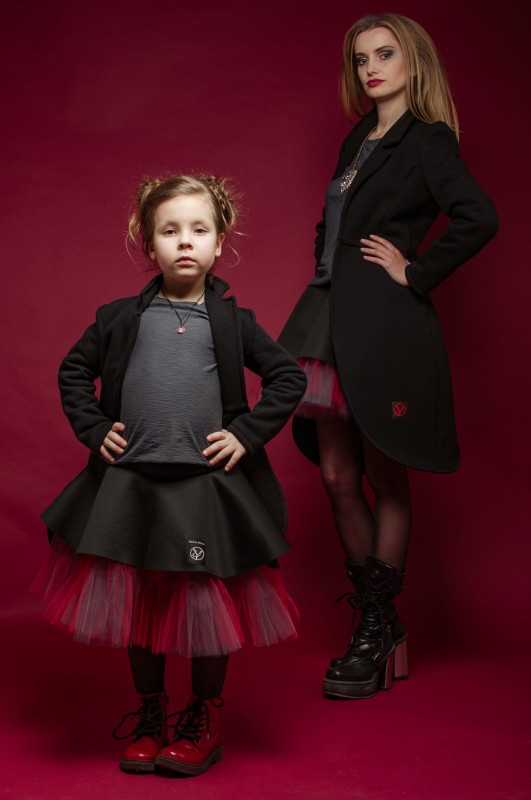 Płaszcz REVOLTER Komplet Mama/Dziecko