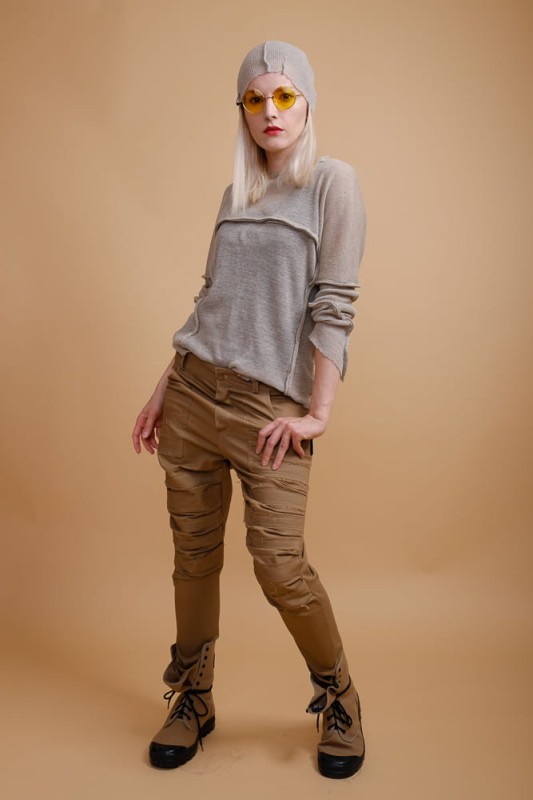 Pustynne spodnie Rockersy damskie w stylu safari