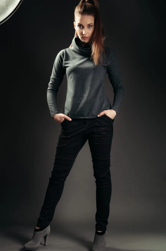 Bluza jaskółkowa ciemnoszara