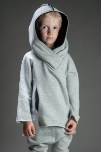 Bluza bokserska dziecięca szara z czernią