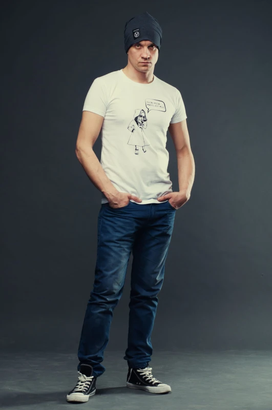 T-shirt MIASTO JEST MOJE męski biały
