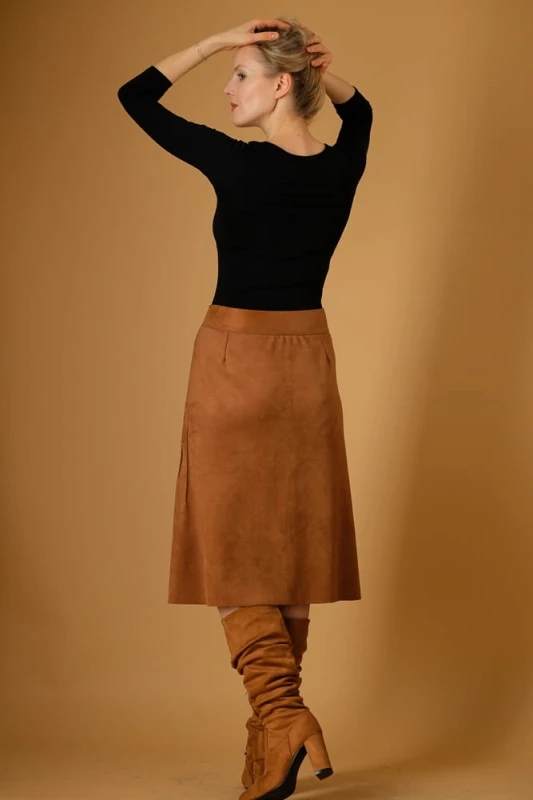 Spódnica Karmelowa Midi